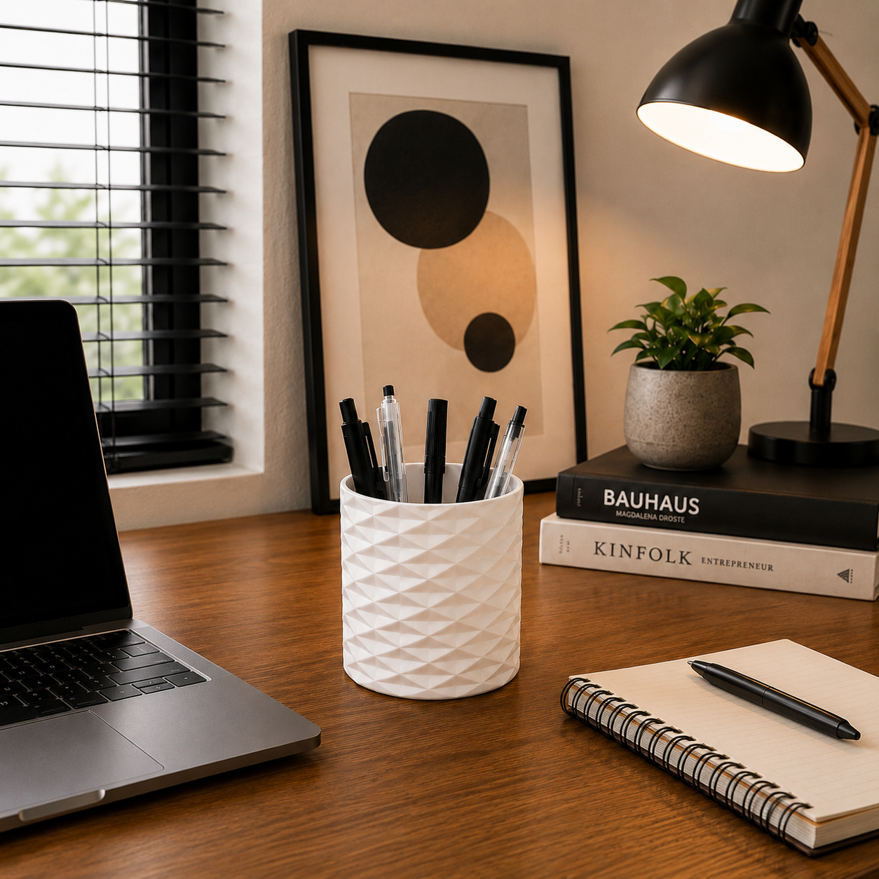Wublue Prism Cup – Modern Geometric Pen Holder