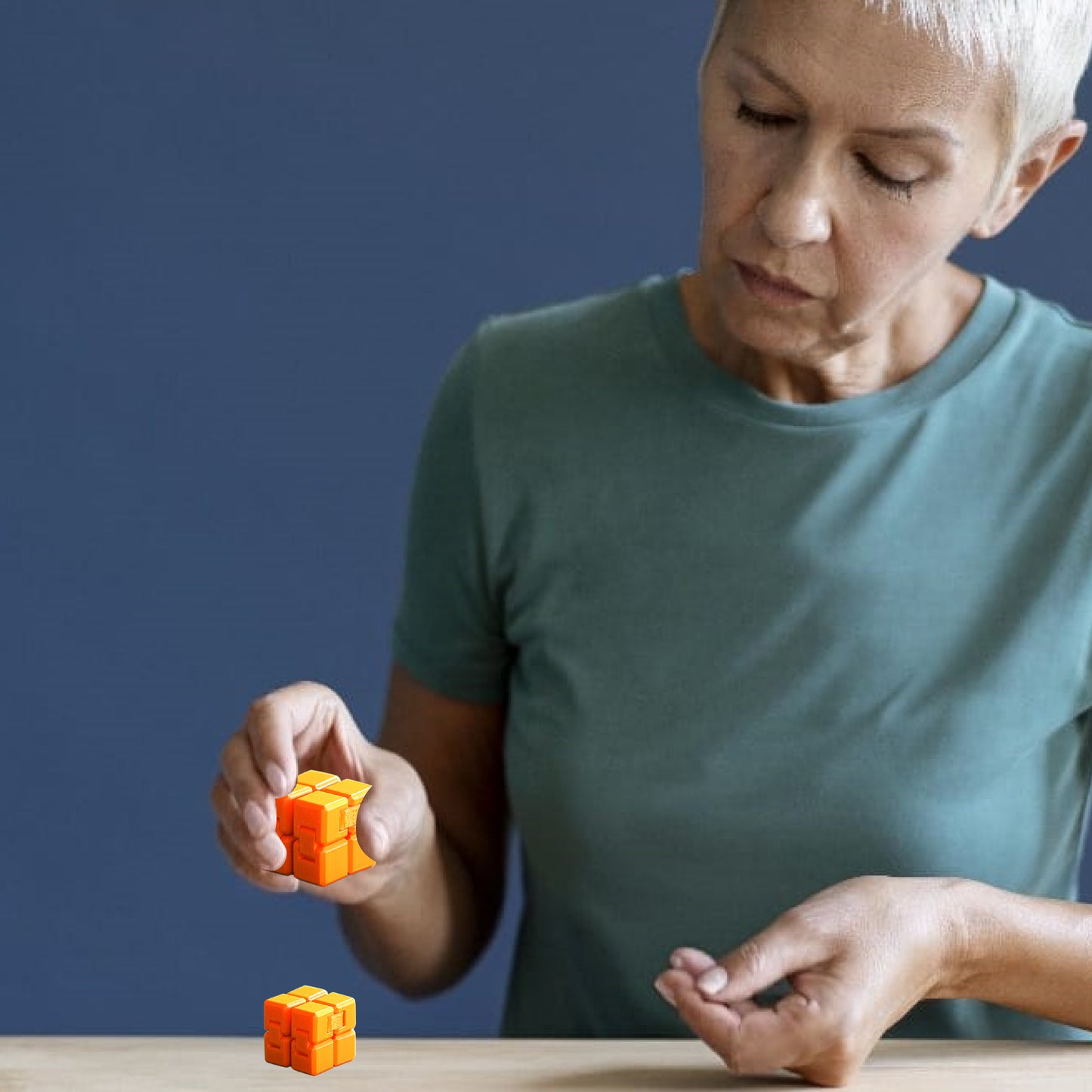 Wublue Infinity Cube – Fidget Toy for Focus & Stress Relief | Pocket-Sized, Smooth Hinges | Fun Desk Gadget for All Ages