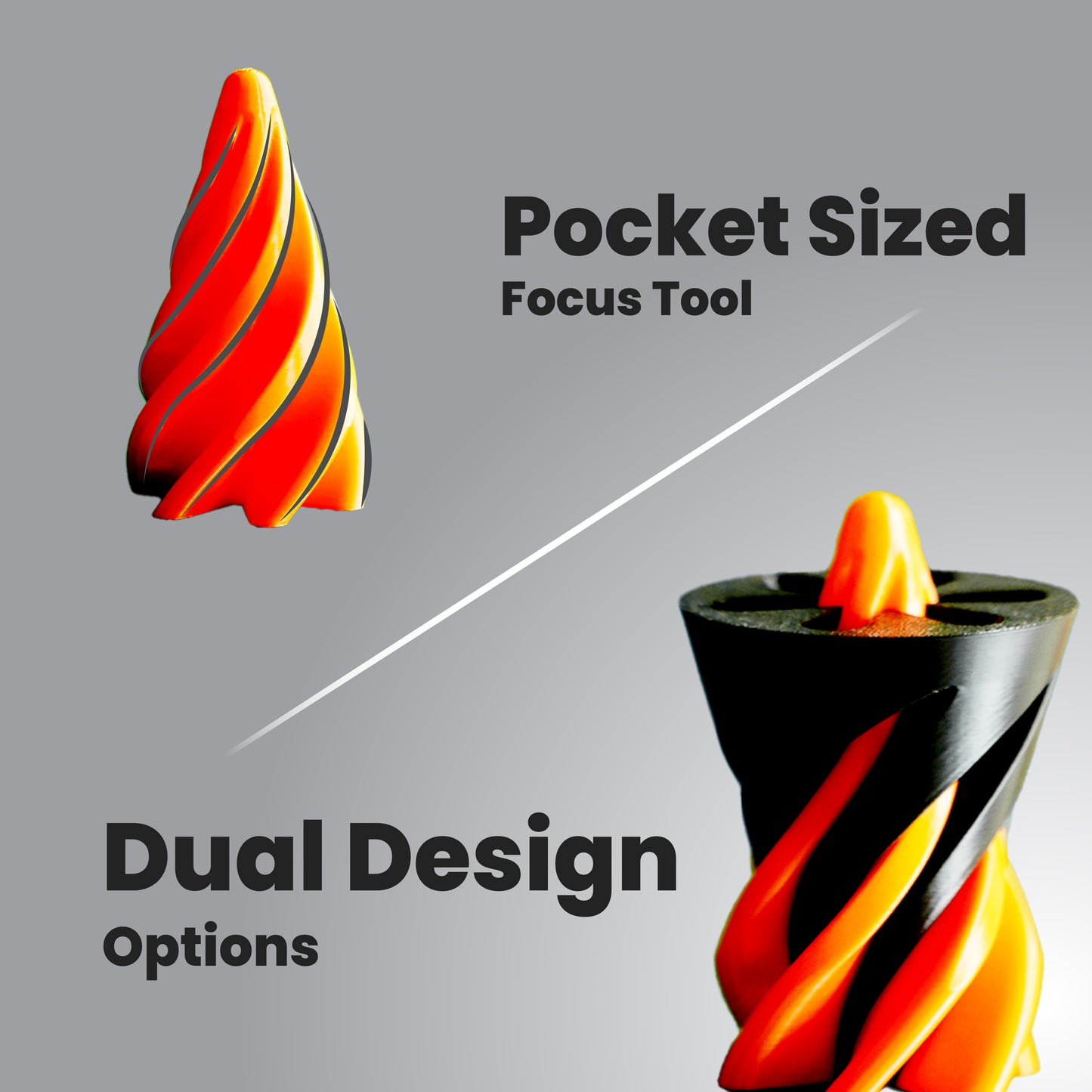 Wublue Mini spiral cone fidget toy – Compact Fidget Cone Toy for Focus & Desk Play | Spiral & Hollow Designs | Pocket-Sized Stress Relief
