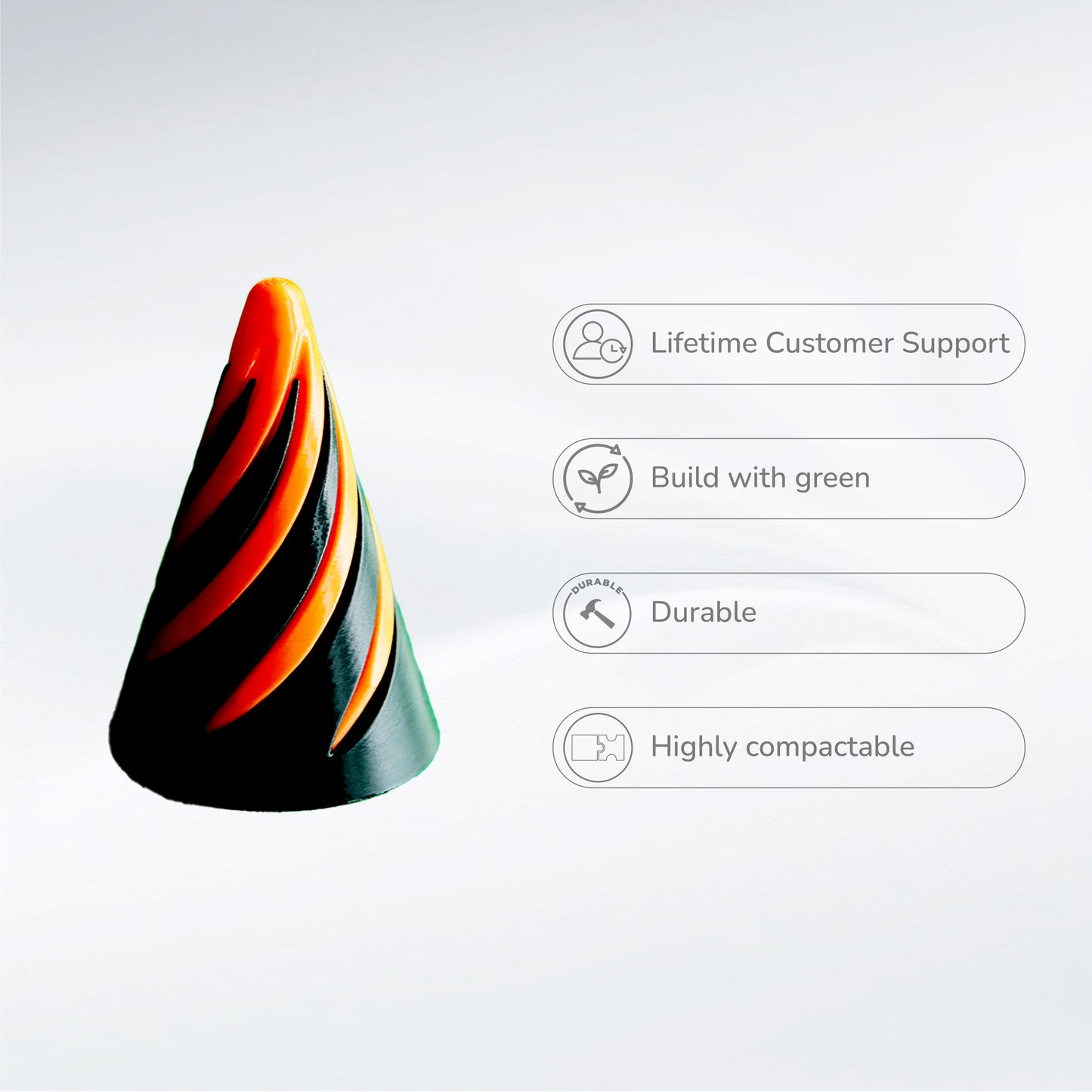 Wublue Mini spiral cone fidget toy – Compact Fidget Cone Toy for Focus & Desk Play | Spiral & Hollow Designs | Pocket-Sized Stress Relief