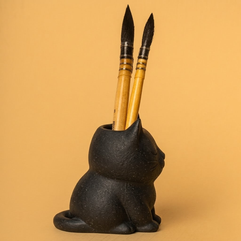Wublue Mews Desk Organizer | Cat Shape Pen Holder