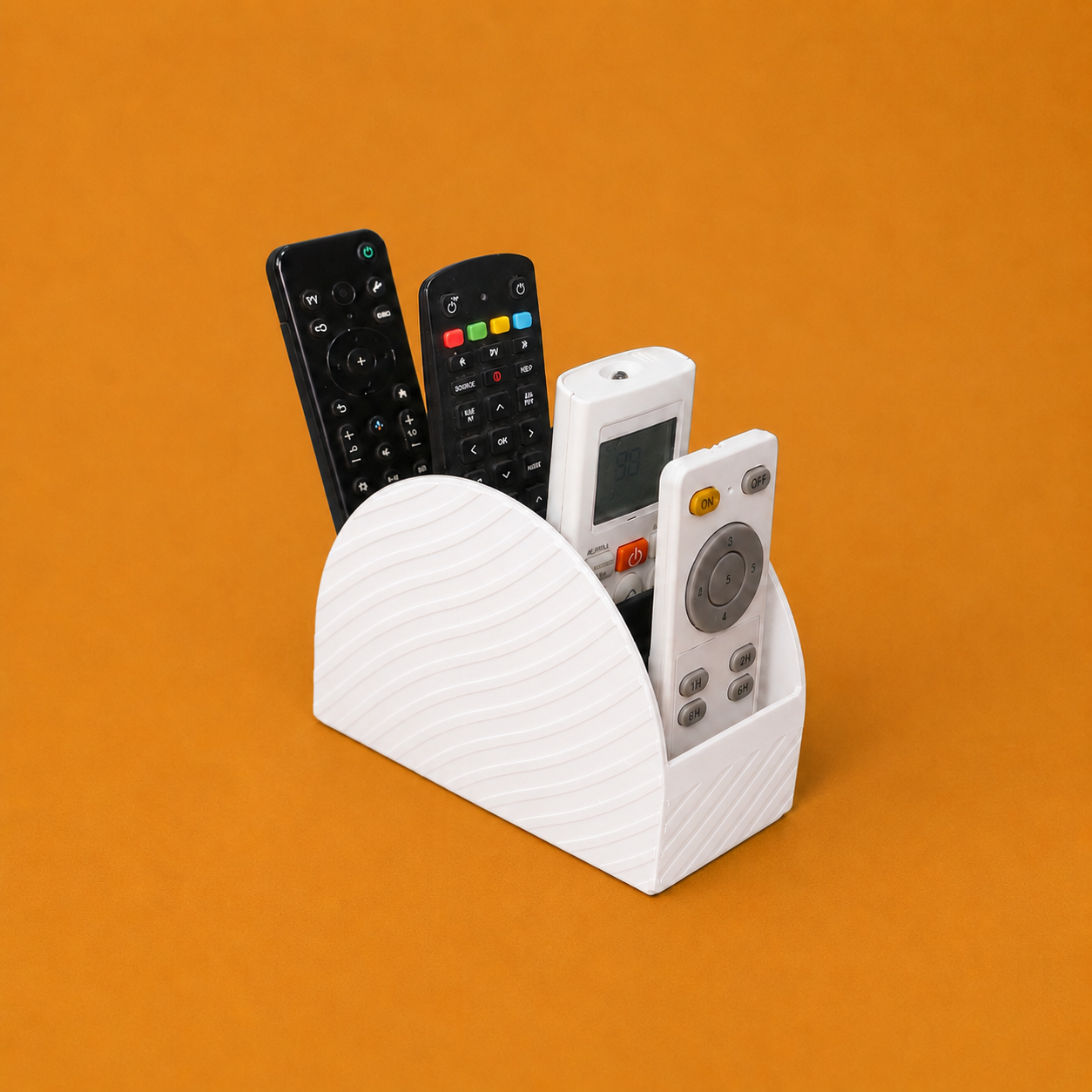 Wublue Ripple 4 Compartment Remote Control Holder