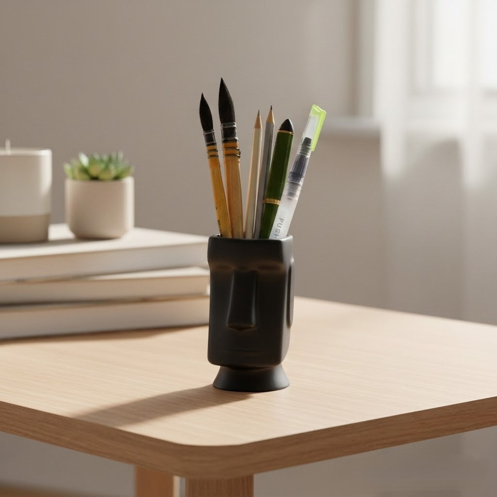 Wublue Moai Head Pen Holder