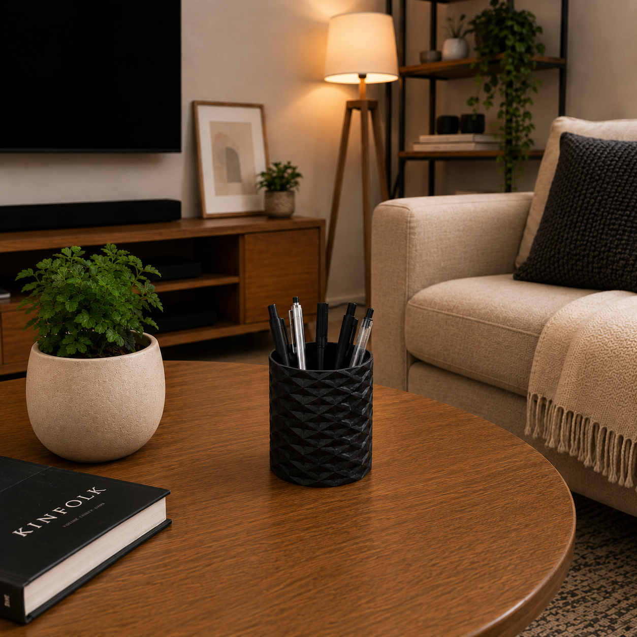 Wublue Prism Cup – Modern Geometric Pen Holder