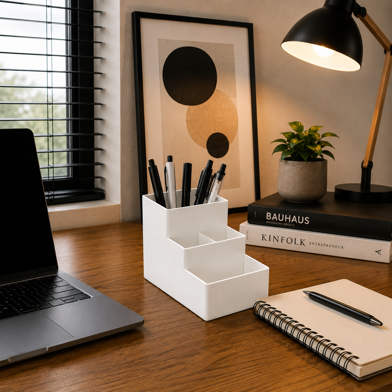 Wublue StackStation 4-Compartment Desk Organizer