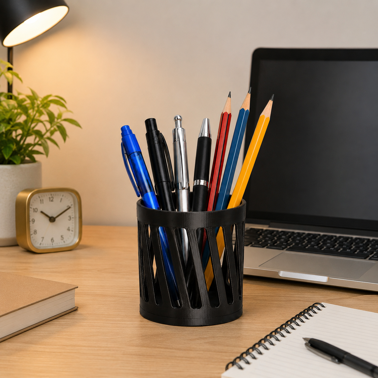 Wublue Lattice Desk Pen Holder
