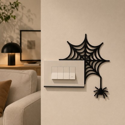 Corner Crawler Spider Web Corner Decor for Switch Boards & Door Frames