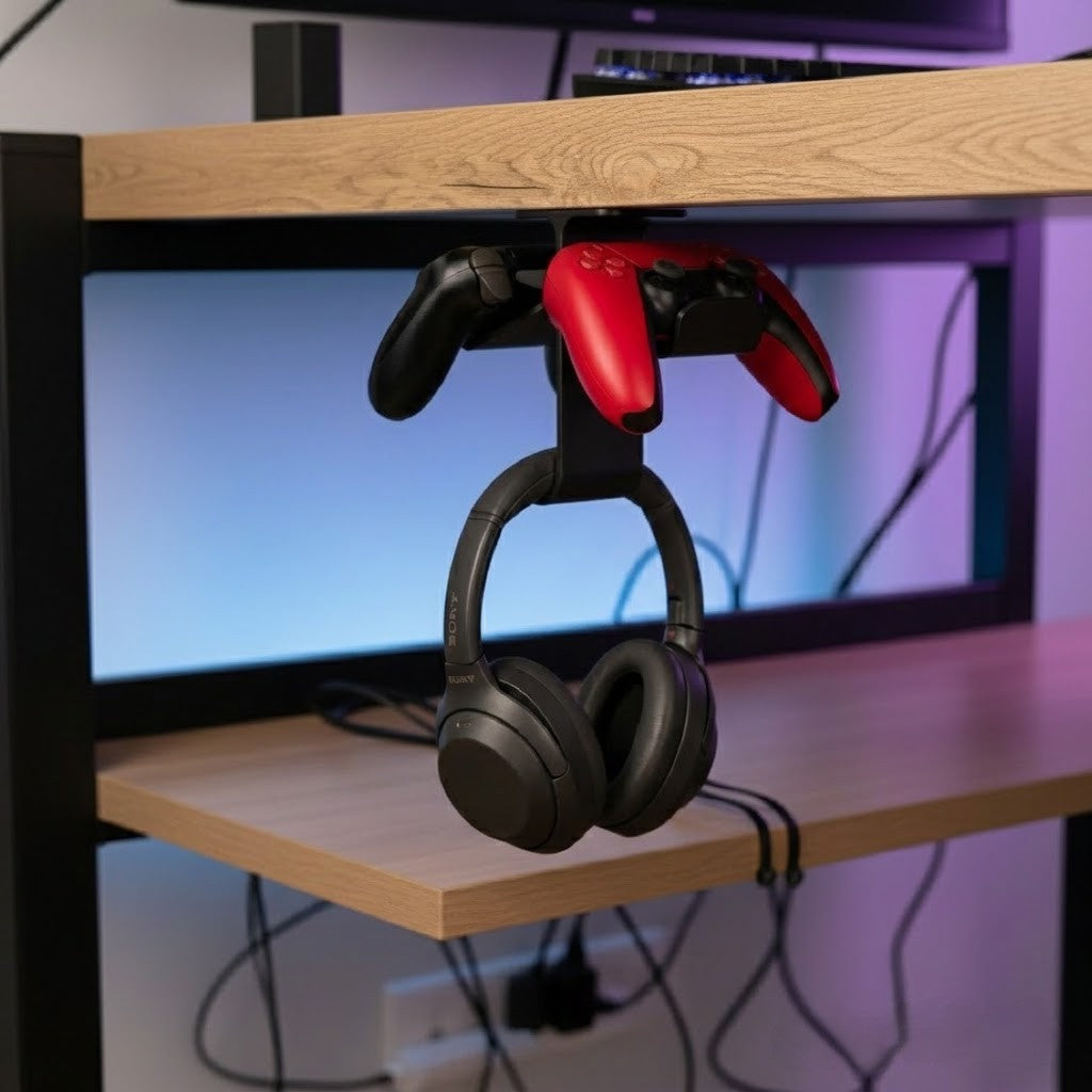 Wublue Anchor 3D Printed Under Desk Headphone & Controller Stand