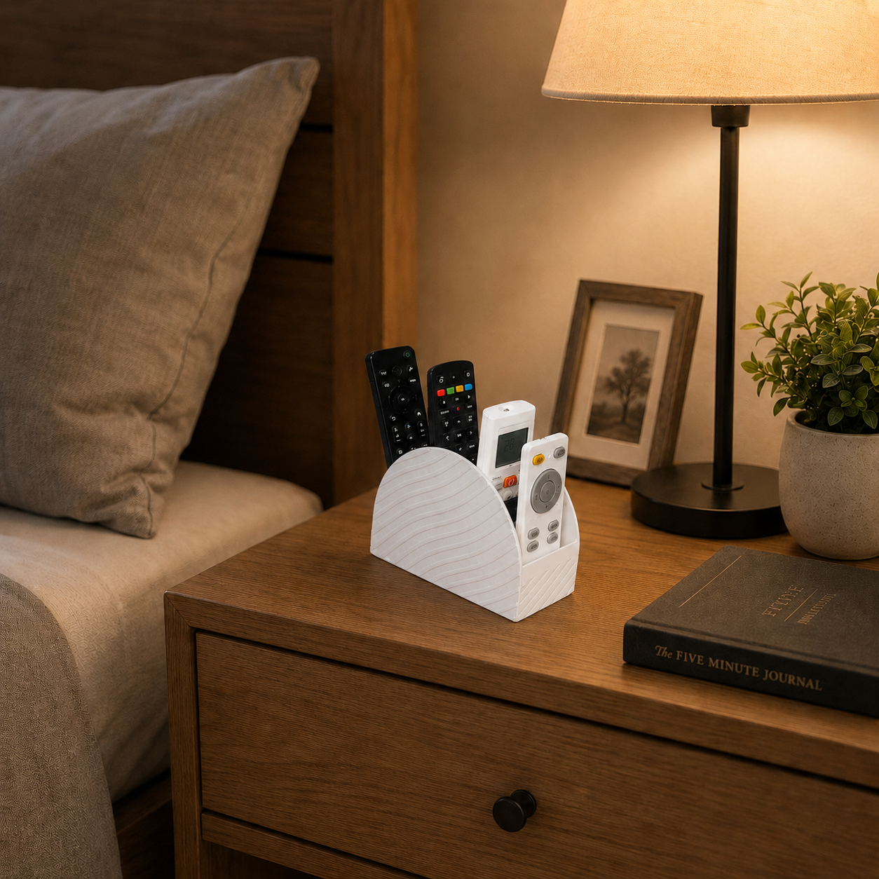 Wublue Ripple 4 Compartment Remote Control Holder
