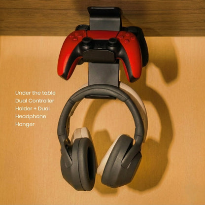 Wublue Monolith 3D Printed Under Desk Headphone & Dual Controller Stand