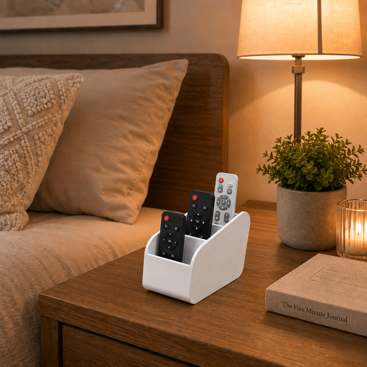 Wublue HomeStation 4-Compartment Remote Holder
