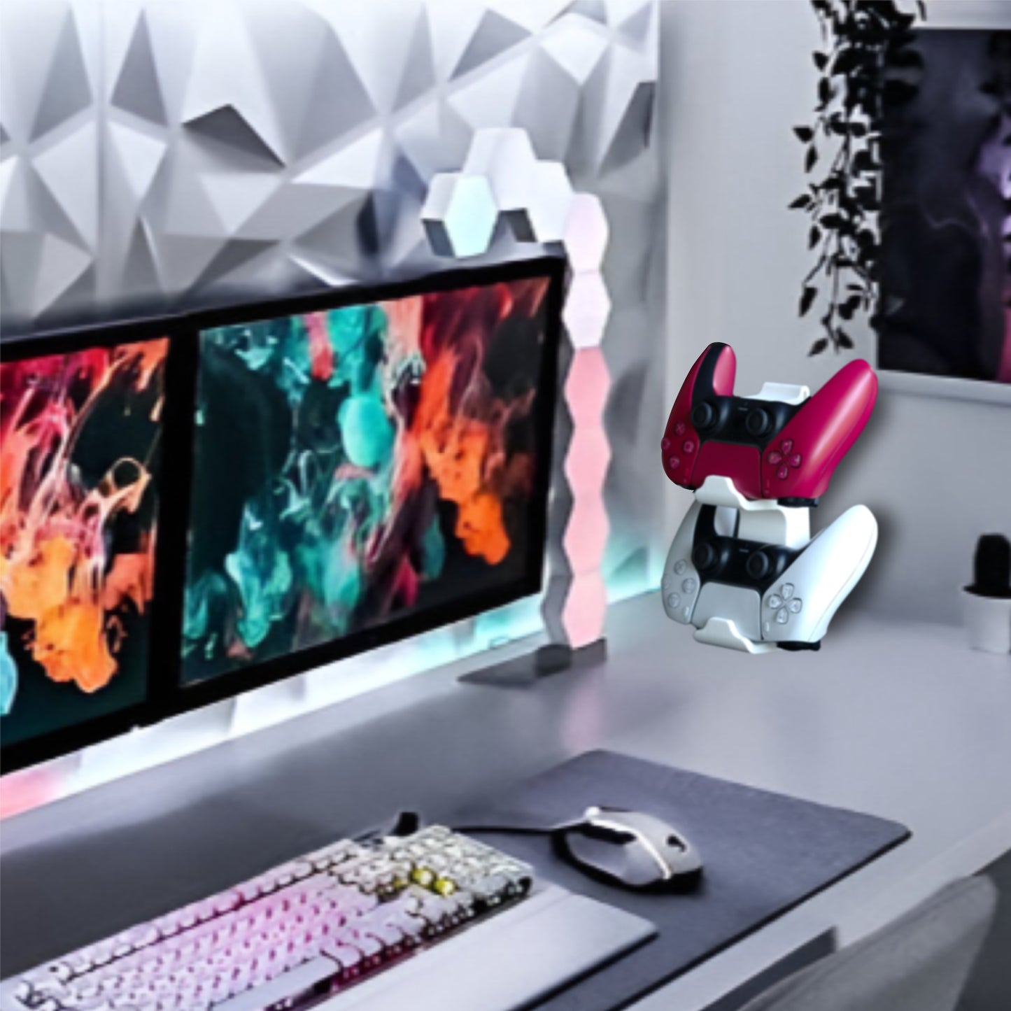 Wublue DualDock | Sleek Stand for Two Game Controllers – Minimal, Durable & Stylish