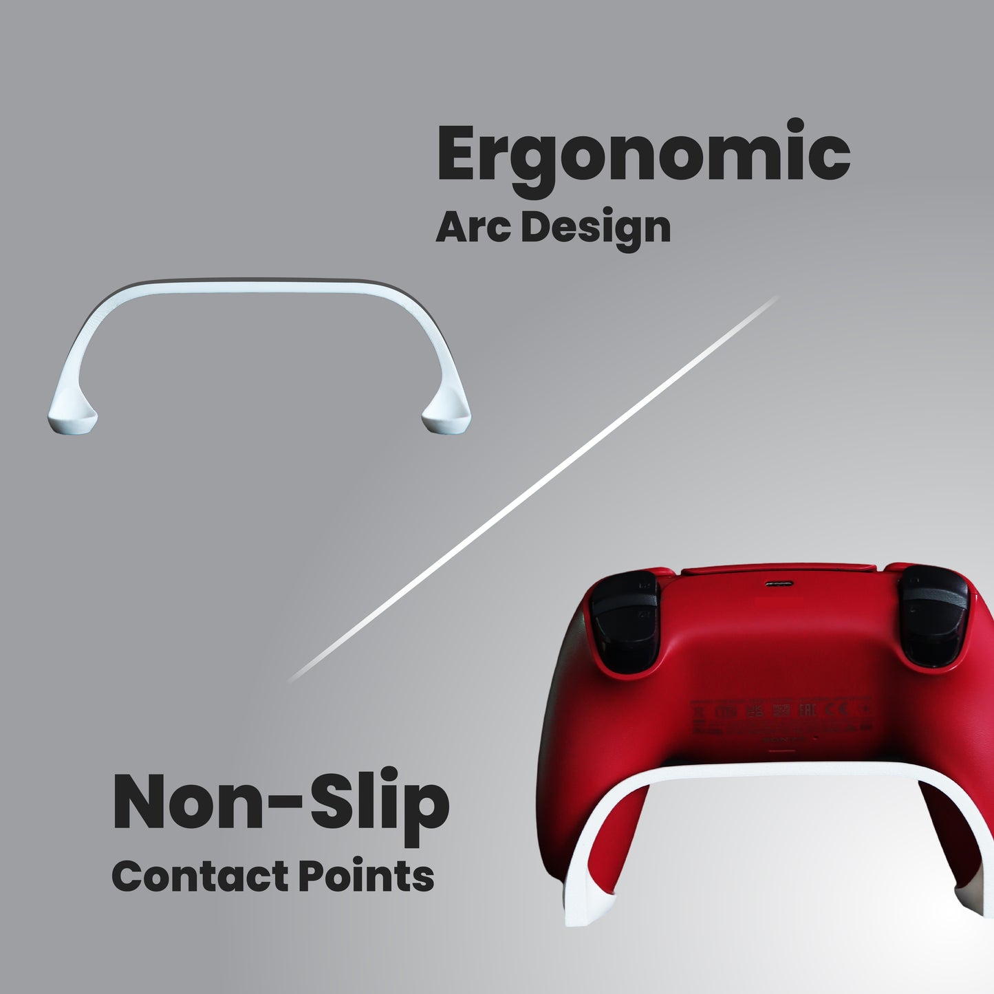 Wublue Invisible Gaming Controller Stand for PS5, Xbox & Gamepads | Scratch-Free Grip | Minimal & Compact Desk Display