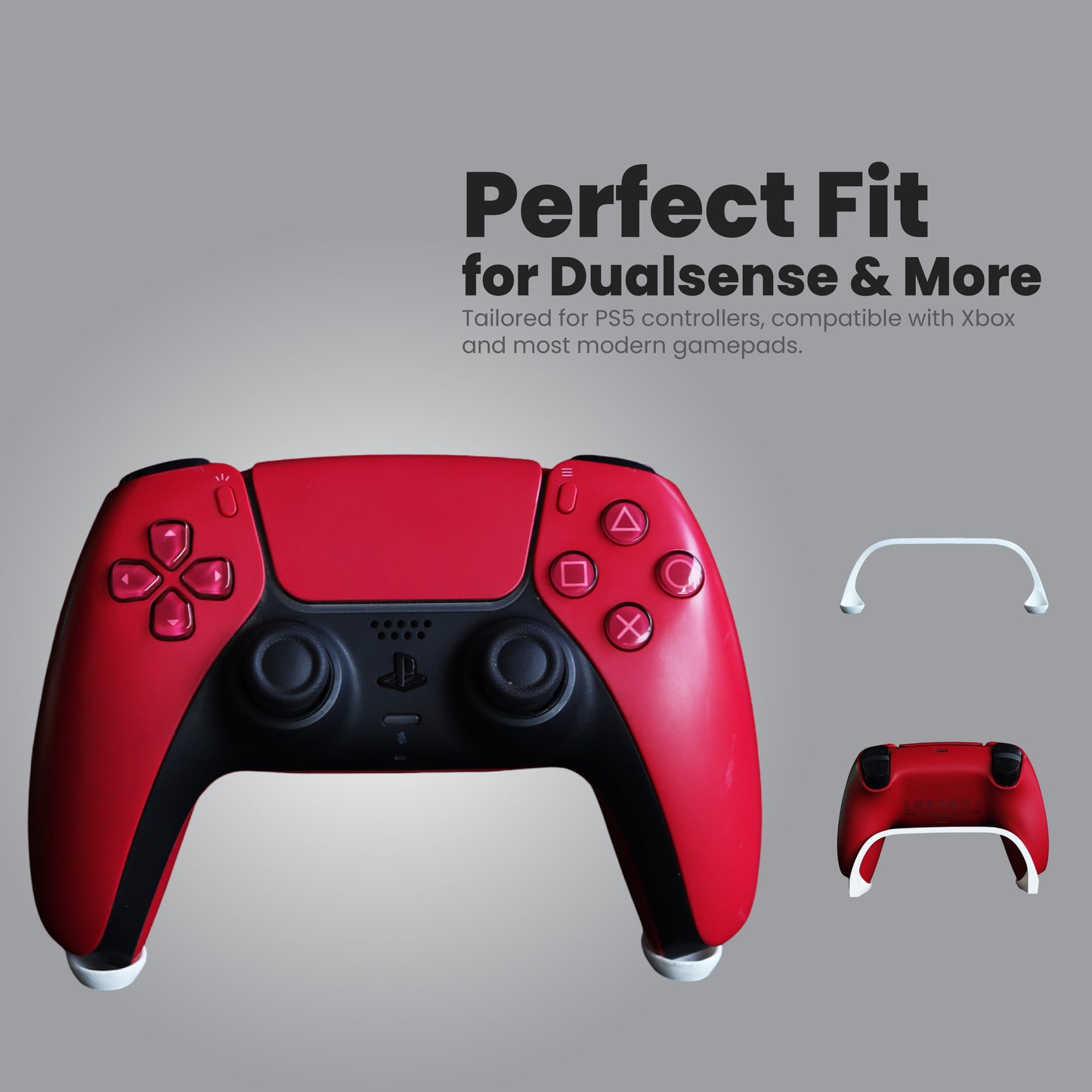 Wublue Invisible Gaming Controller Stand for PS5, Xbox & Gamepads | Scratch-Free Grip | Minimal & Compact Desk Display