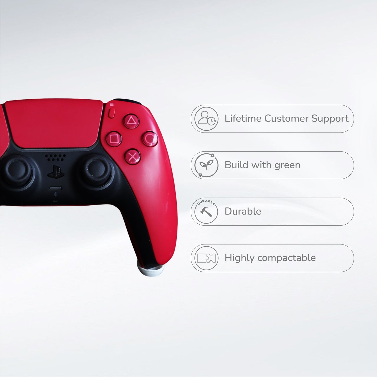 Wublue Invisible Gaming Controller Stand for PS5, Xbox & Gamepads | Scratch-Free Grip | Minimal & Compact Desk Display