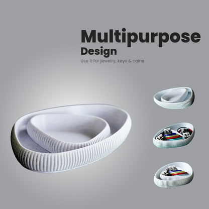 Wublue Oval Tray large – Minimalist Decorative Organizer