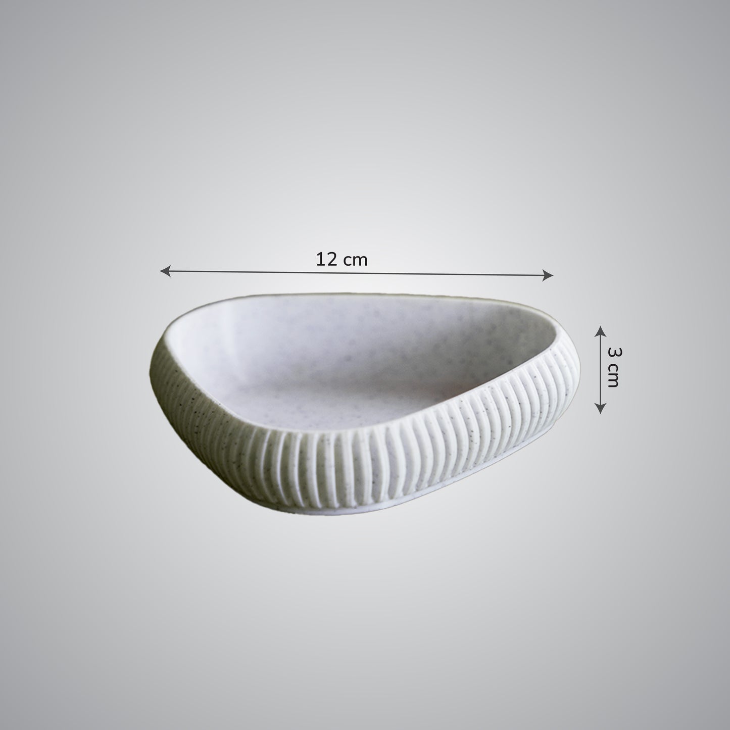 Wublue oval tray small – Compact Decorative Tray | Modern Ribbed Texture | For Rings, Coins, Keys & Small Essentials