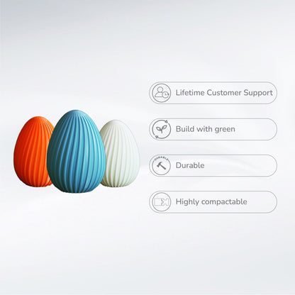 Wublue Easter Egg –  Single Ribbed Decorative Egg