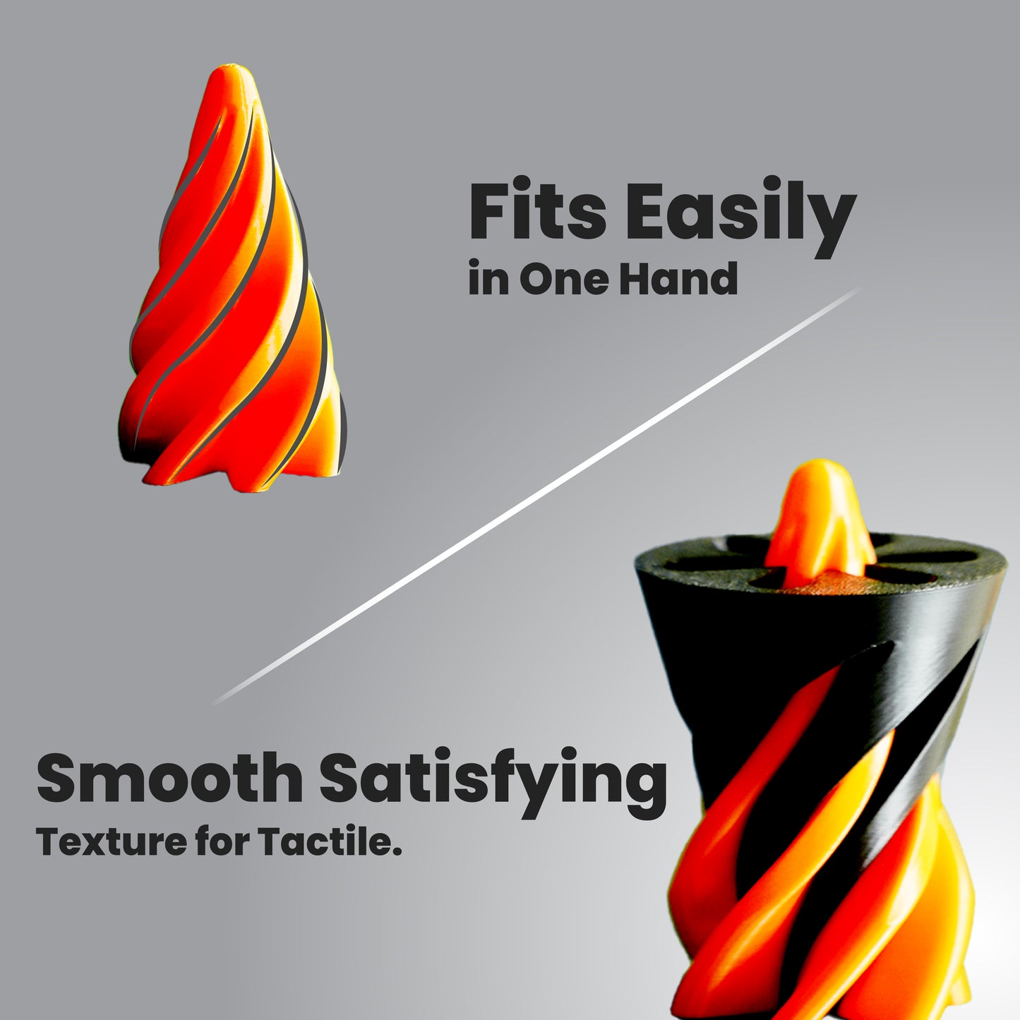 Wublue spiral cone fidget toy– Fidget Cone Toy for Desk, Focus & Fun | Spiral & Hollow Variants | Stress Relief for All Ages