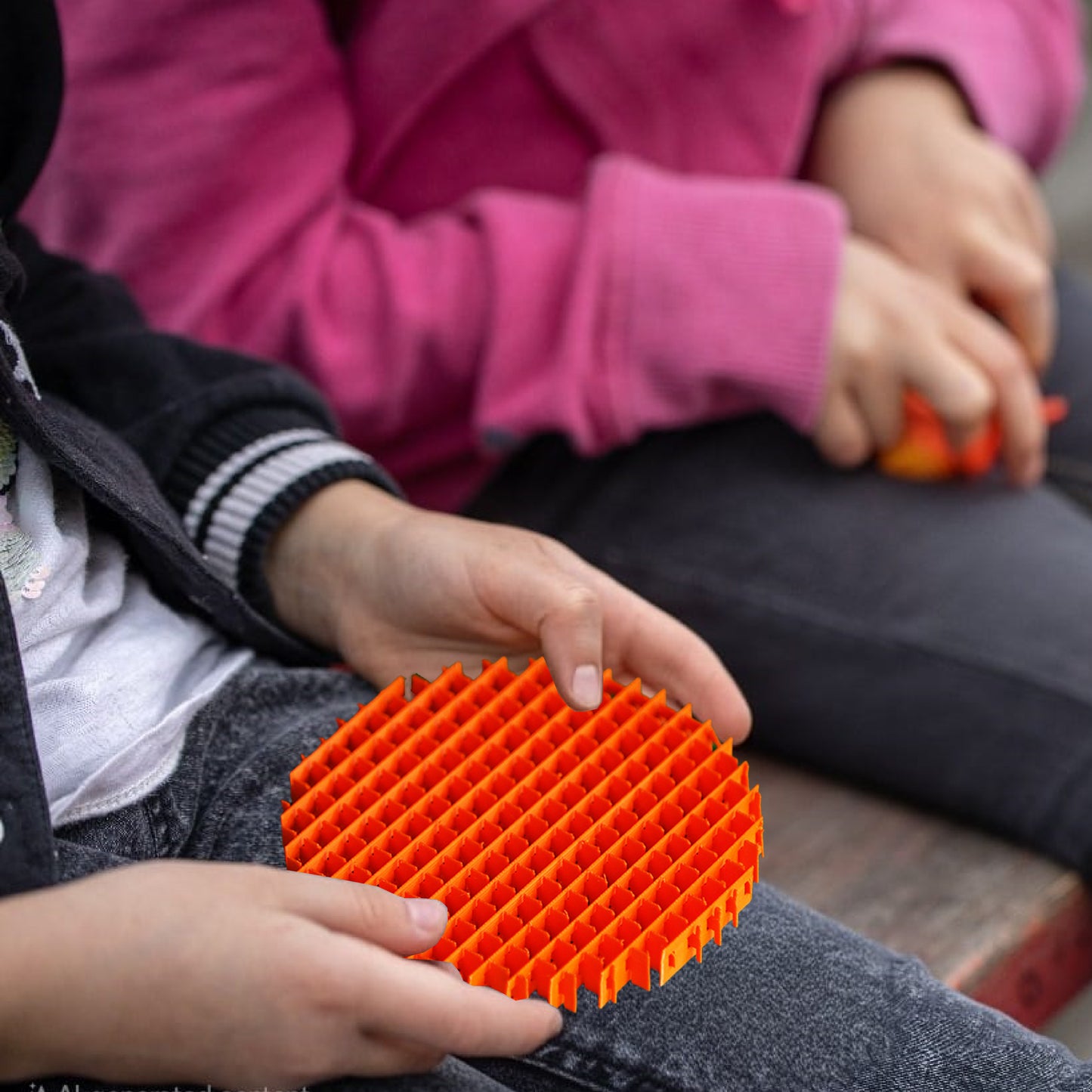 Wublue Worm Grid Fidget Toy – Sensory Stress Relief Toy for Kids & Adults | Tactile Puzzle Desk Toy for Focus, Relaxation & ADHD Anxiety Relief