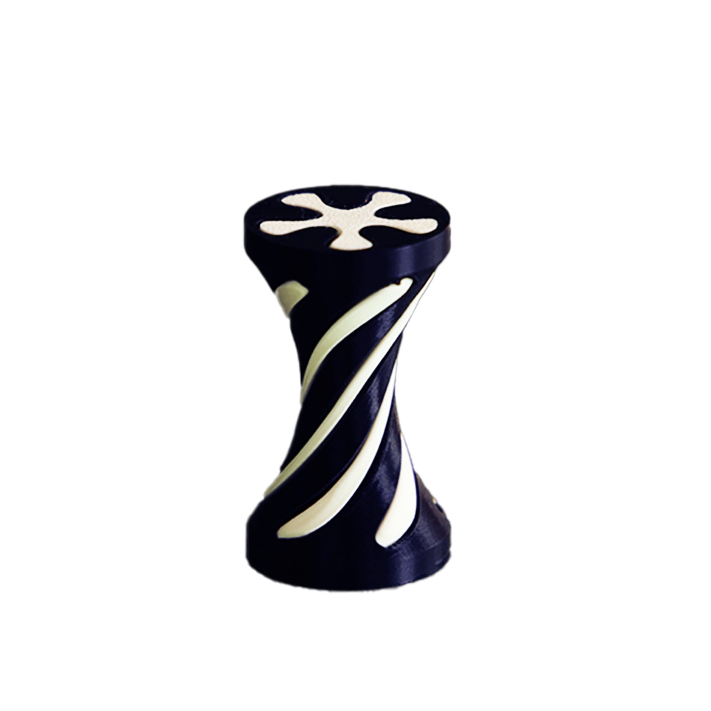 Wublue Spiral Totem fidget – Abstract Miniature Decor | Swirl Design | Dual-Tone Tabletop Accent | Modern Desk Art