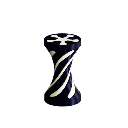 Wublue Spiral Totem fidget – Abstract Miniature Decor | Swirl Design | Dual-Tone Tabletop Accent | Modern Desk Art