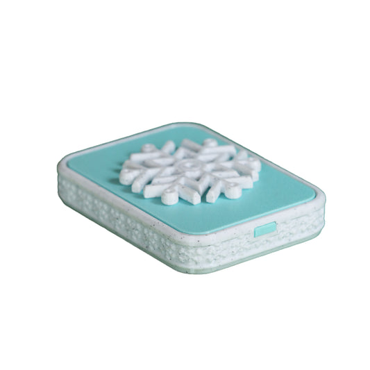 Wublue Snowflake Tub – Compact Utility Box with Spinner Lid | Decorative Storage for Trinkets, Jewelry & Desk Items