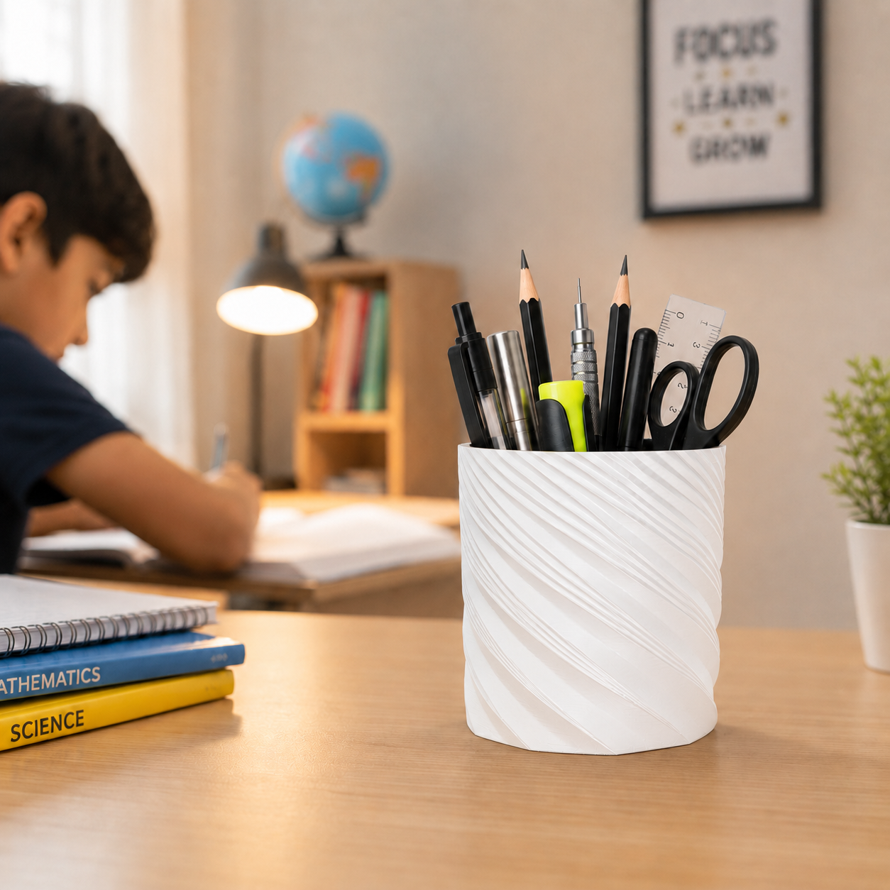 Wublue Station Cup | Modern Desk Organizer & Pen Holder