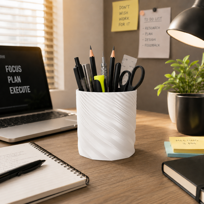 Wublue Station Cup | Modern Desk Organizer & Pen Holder