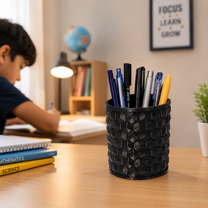 Wublue The Obsidian – Modern Desk Pen Holder