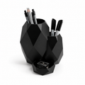Wublue Cell Desk Organizer | Geometric Pen Holder with Tray