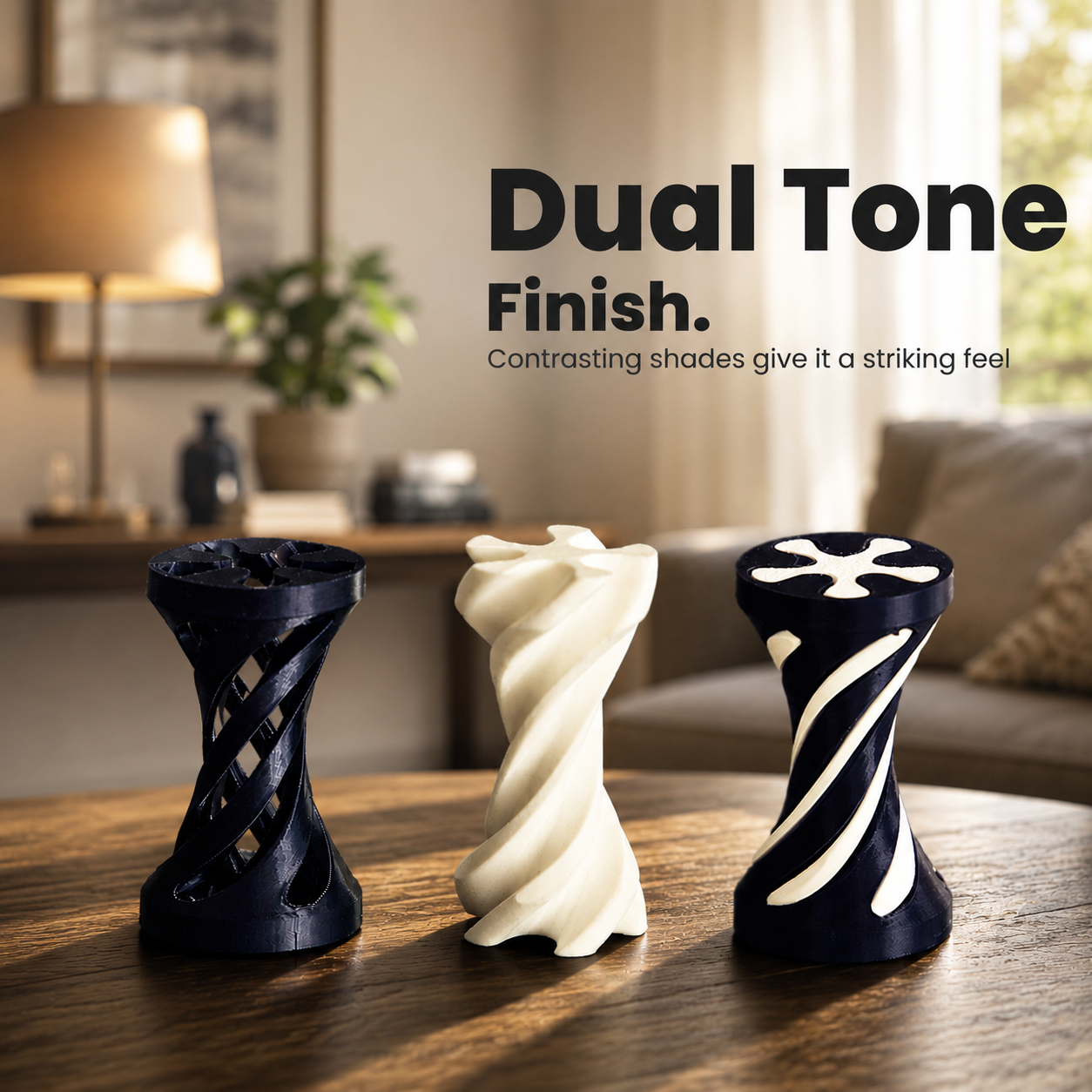 Wublue Spiral Totem fidget – Abstract Miniature Decor