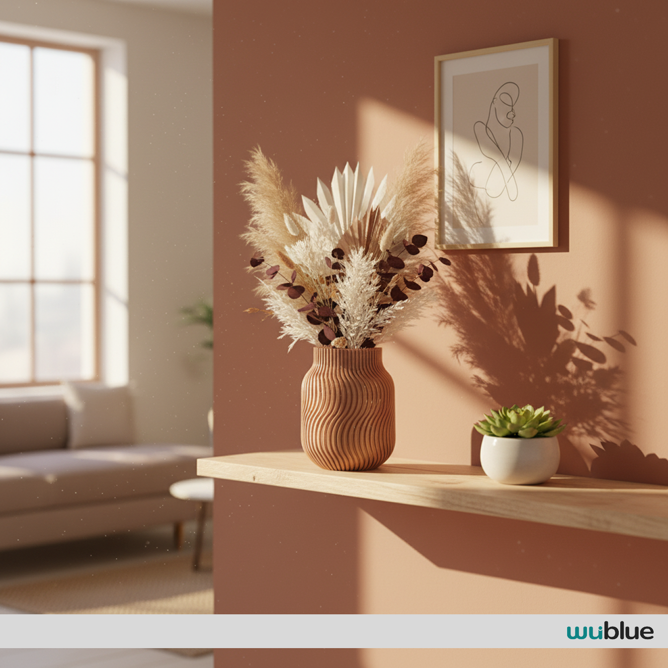 Wublue Flowline Vase | Minimal Aesthetic Flower Vase for Home