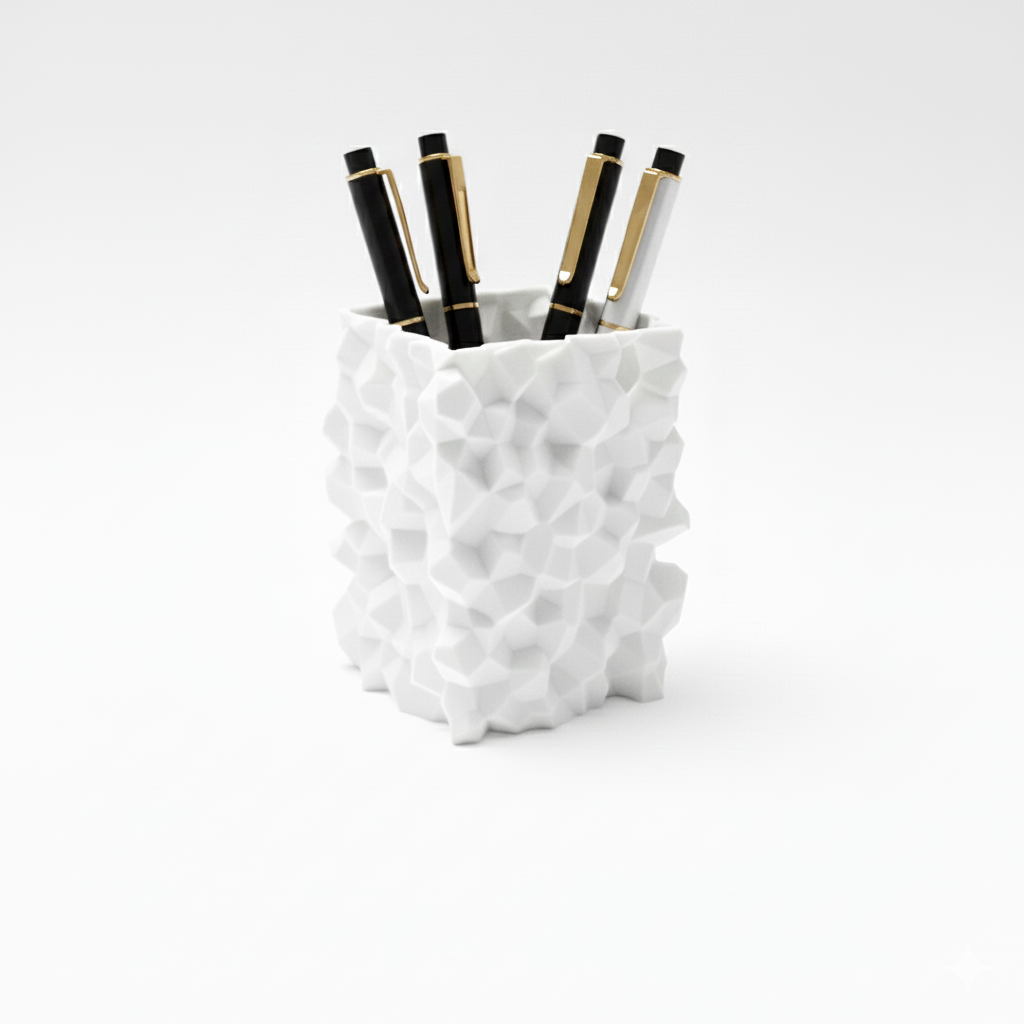 Wublue Rough Geometric Pen Holder
