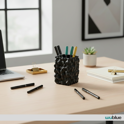 Wublue Rough Geometric Pen Holder