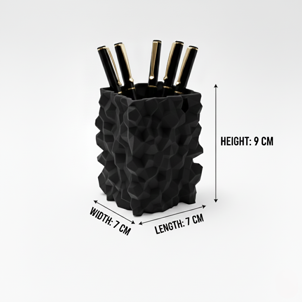 Wublue Rough Geometric Pen Holder