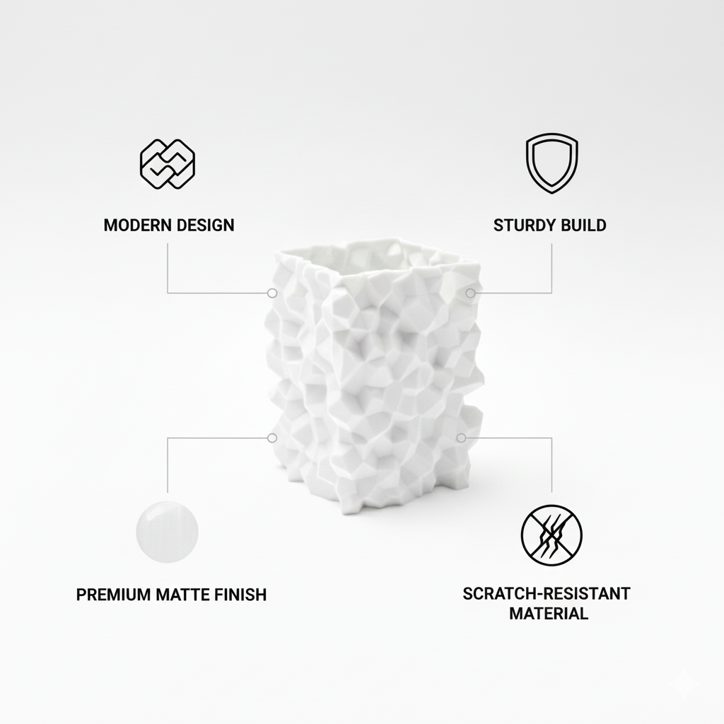 Wublue Rough Geometric Pen Holder