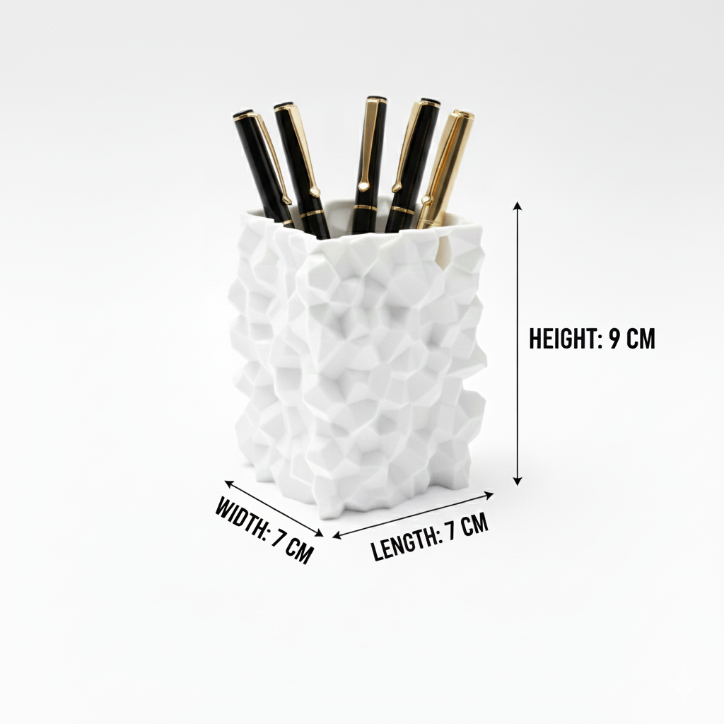 Wublue Rough Geometric Pen Holder