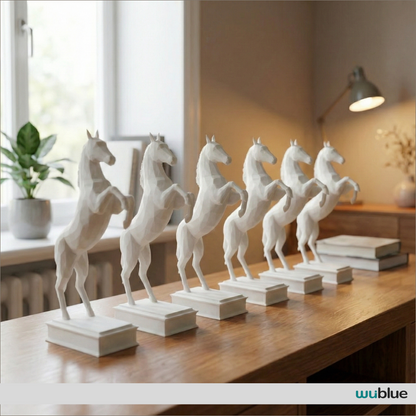 Rearing Horse Sculpture | Premium Black Stallion Showpiece