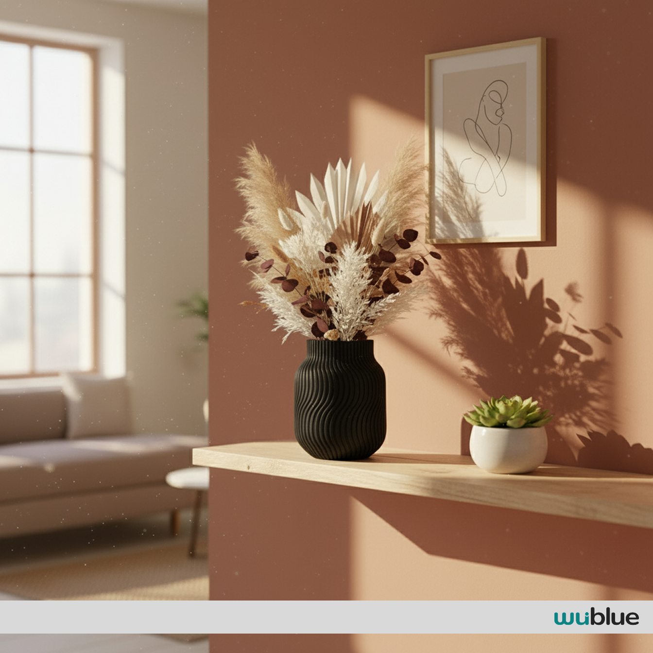 Wublue Flowline Vase | Minimal Aesthetic Flower Vase for Home