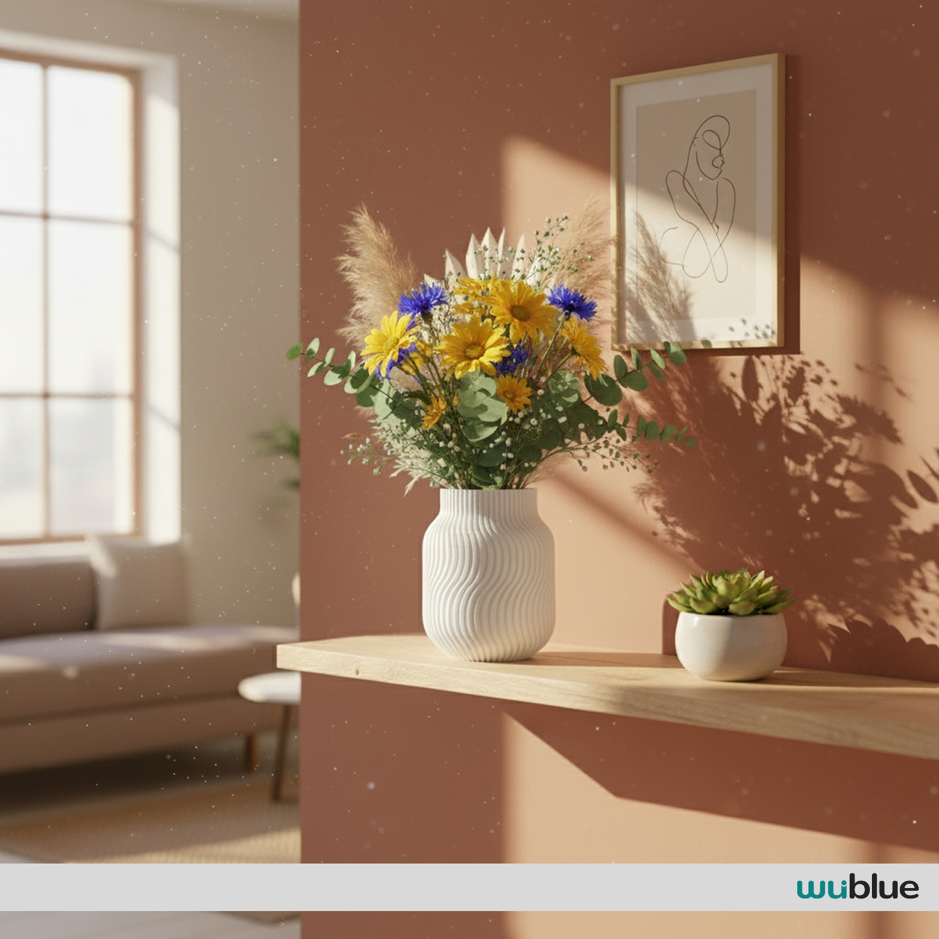 Wublue Flowline Vase | Minimal Aesthetic Flower Vase for Home