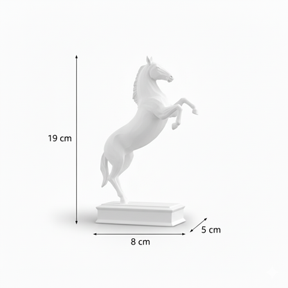 Rearing Horse Sculpture | Premium Black Stallion Showpiece