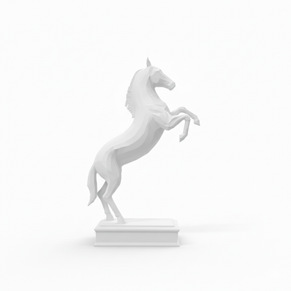 Rearing Horse Sculpture | Premium Black Stallion Showpiece