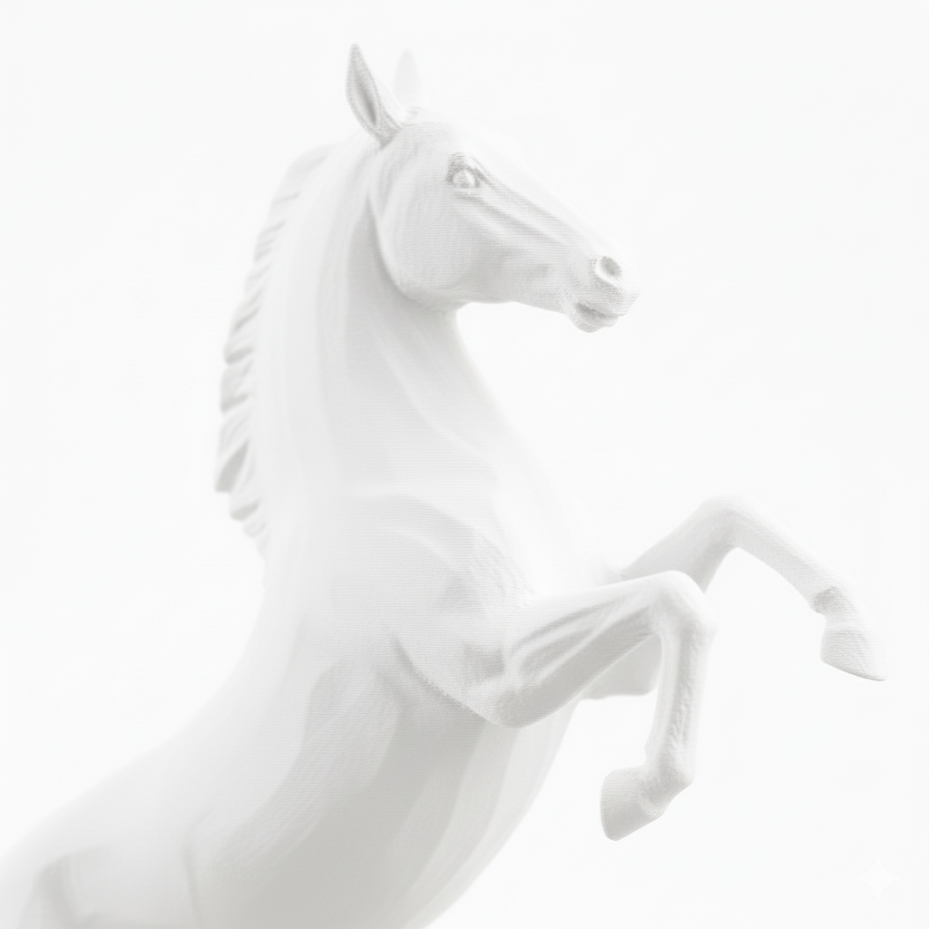 Rearing Horse Sculpture | Premium Black Stallion Showpiece