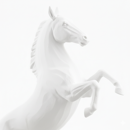 Rearing Horse Sculpture | Premium Black Stallion Showpiece