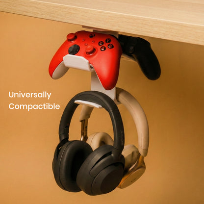 Wublue Monolith 3D Printed Under Desk Headphone & Dual Controller Stand