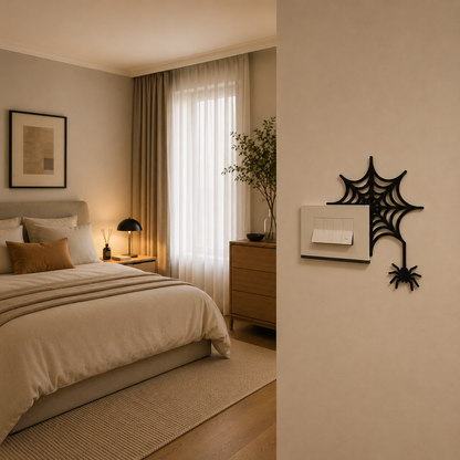 Corner Crawler Spider Web Corner Decor for Switch Boards & Door Frames